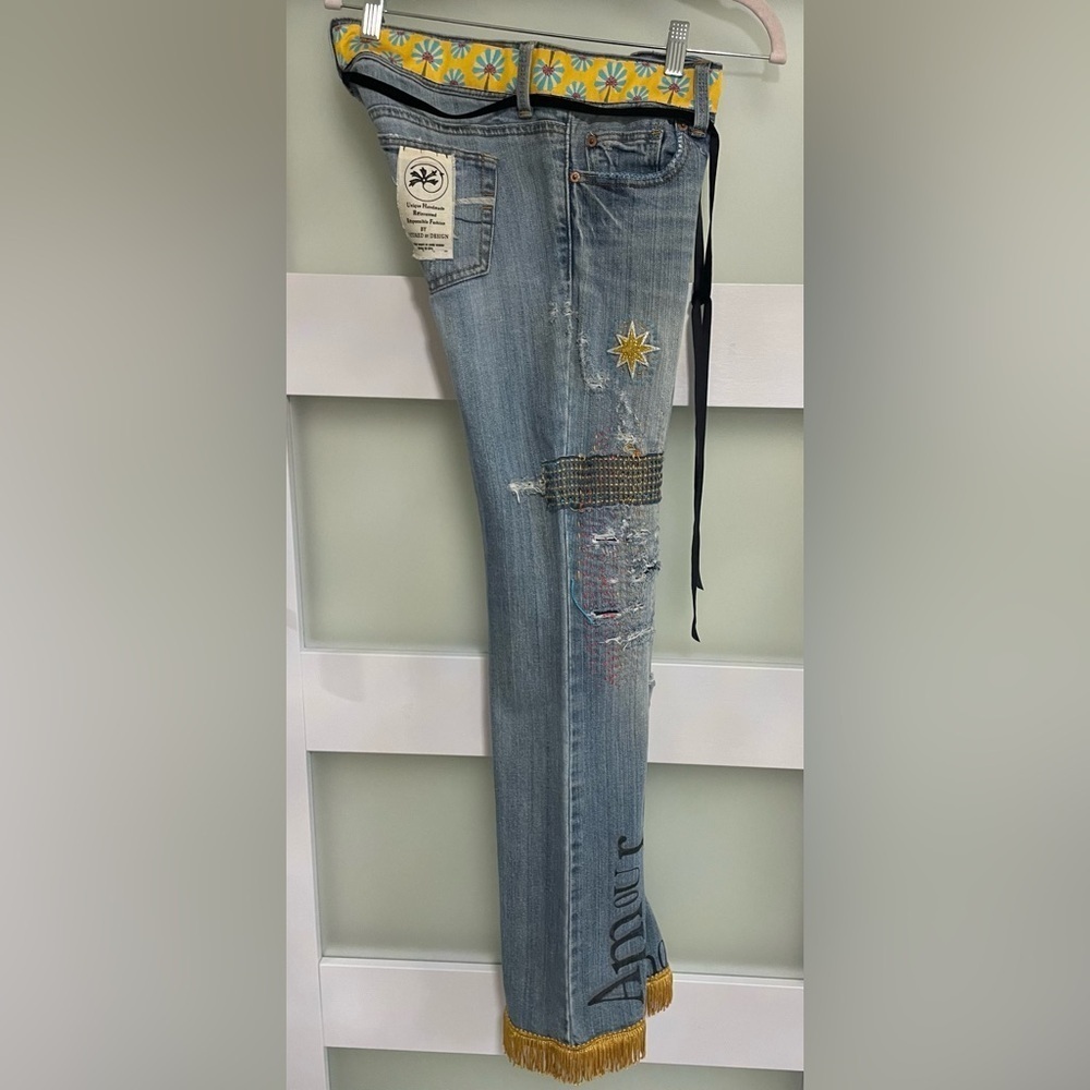 Restored by Design Upcycled American Eagle Jeans – One of a Kind Artisan Denim - Picture 5 of 13
